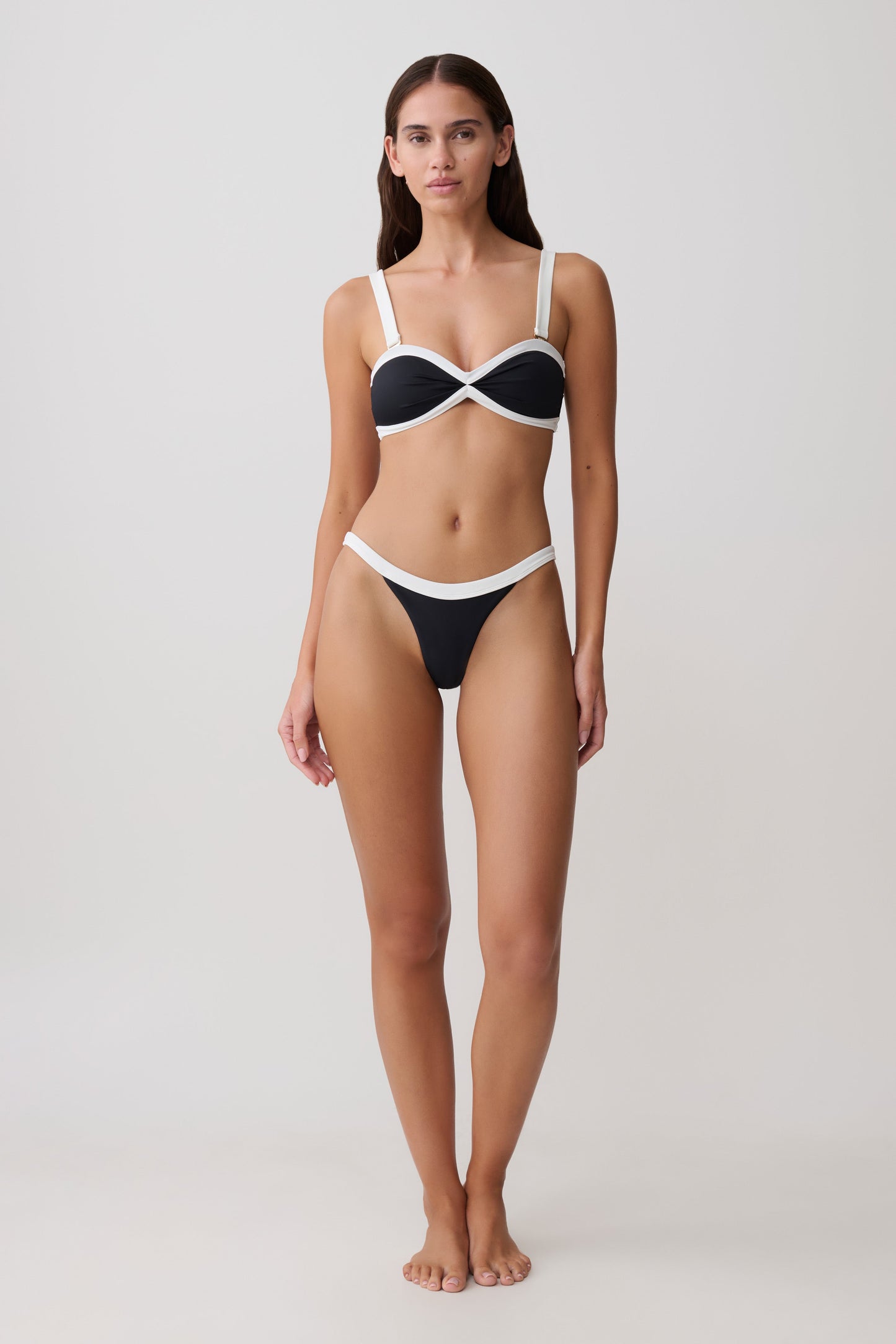 Isla Brasilianischer Bikini-Unterteil - Schwarz/Weiß