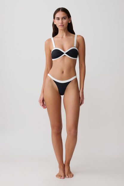 Isla Brasilianischer Bikini-Unterteil - Schwarz/Weiß