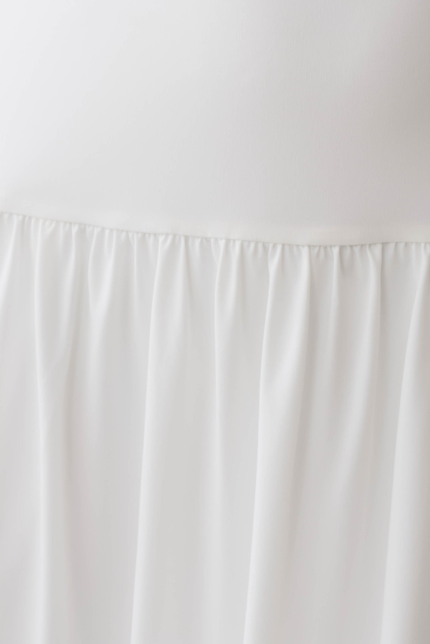 Ailla Hochkragen Cowl Midi Kleid - Weiß