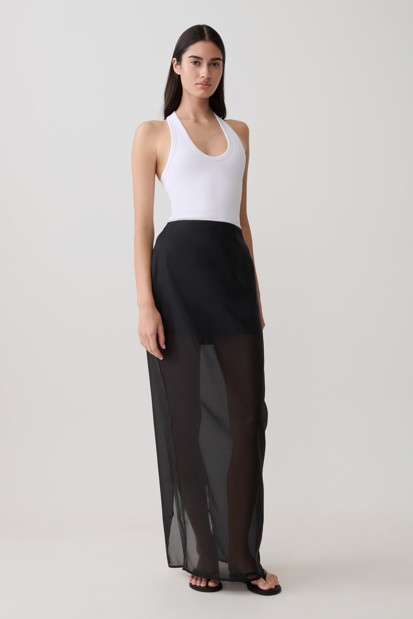 Schauspielerin Ribbed Tank - Weiß