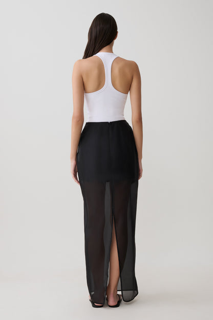 Ximena Organza Maxirock - Schwarz