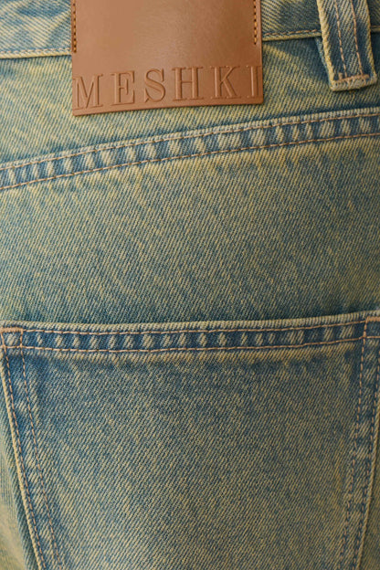 Joey Mid Rise Wide Leg Jeans - Grüner Waschung