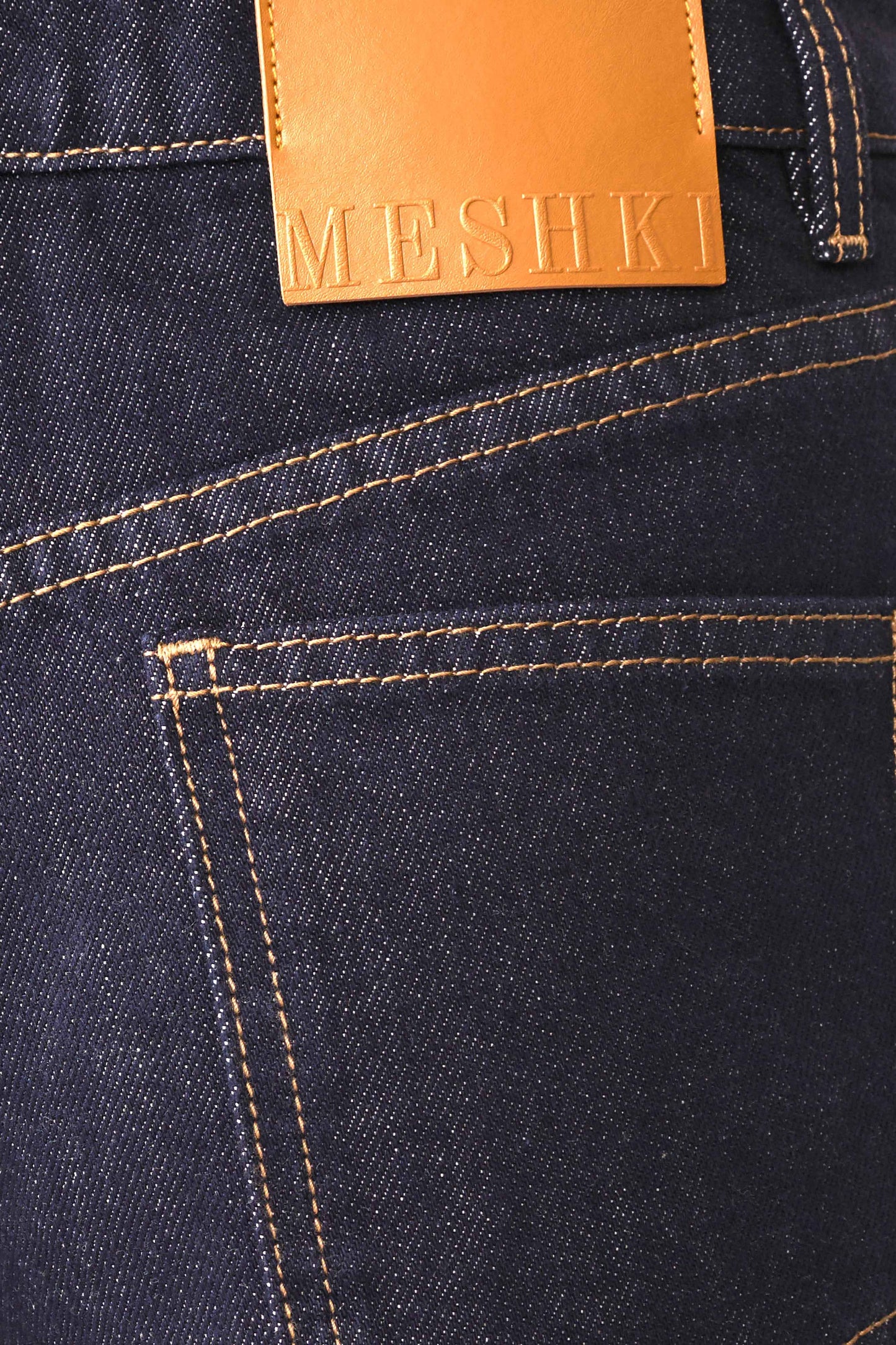 Krissy Umgeschlagene Denim-Shorts - Gewaschenes Indigo Blau