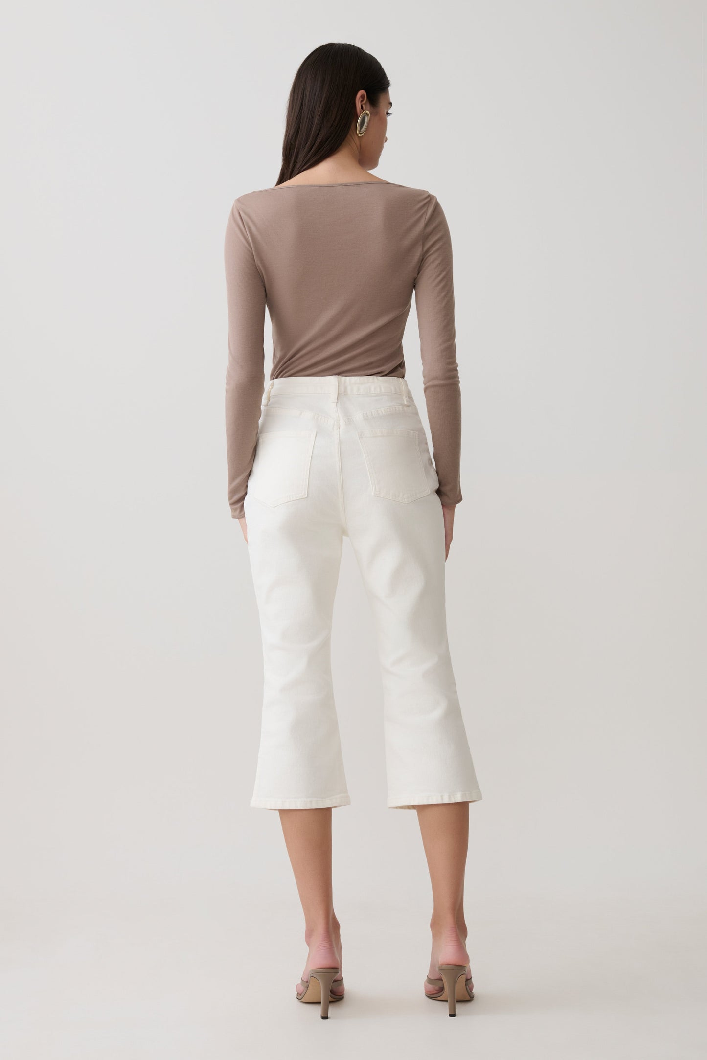 Coraline Langarm-Transparente Bluse - Neutral