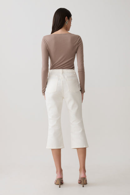Coraline Langarm-Transparente Bluse - Neutral