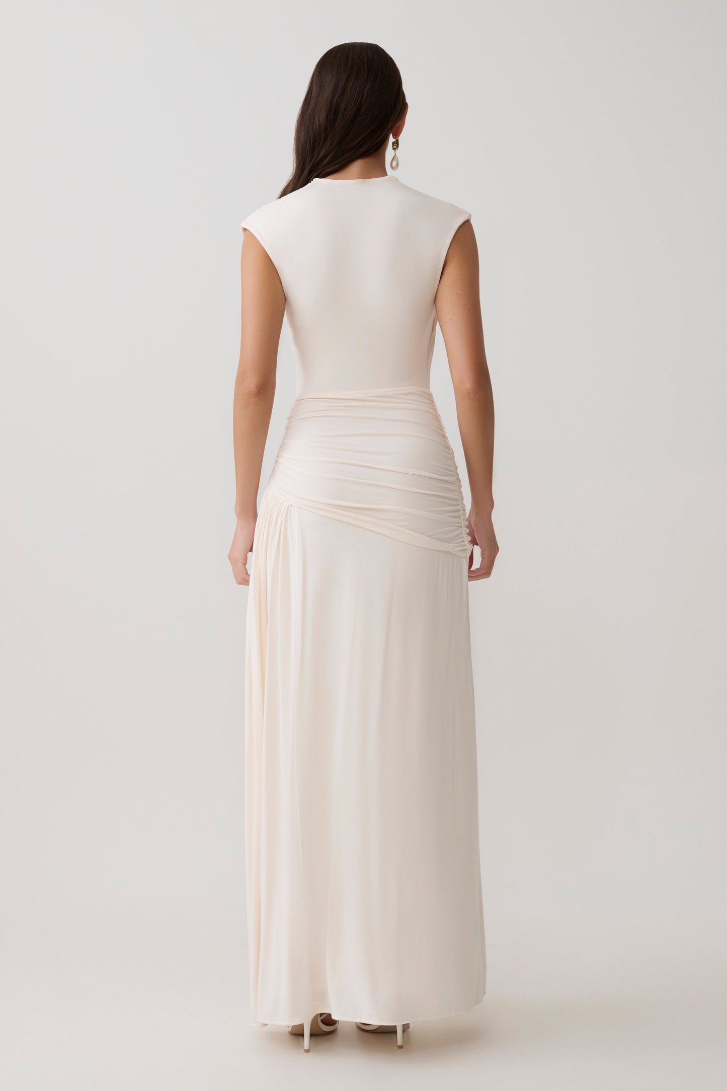 Winslow Cross Over Modal Maxi Kleid - Elfenbein