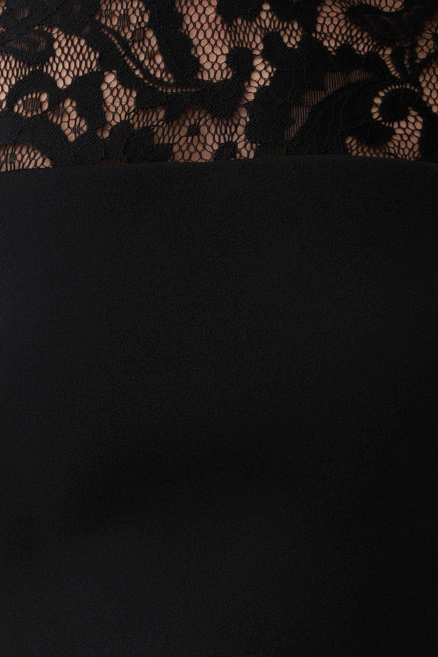 Aurelie Langärmliges Spitzen-Minikleid - Schwarz