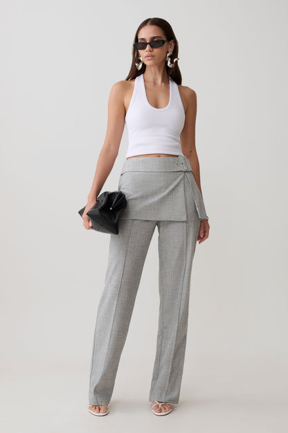Daisy Wickelrock Gerade Hosen - Charcoal Marle