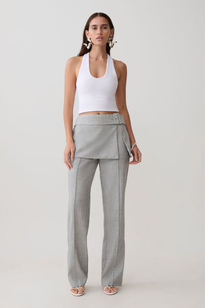 Daisy Wickelrock Gerade Hosen - Charcoal Marle
