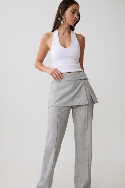 Daisy Wickelrock Gerade Hosen - Charcoal Marle