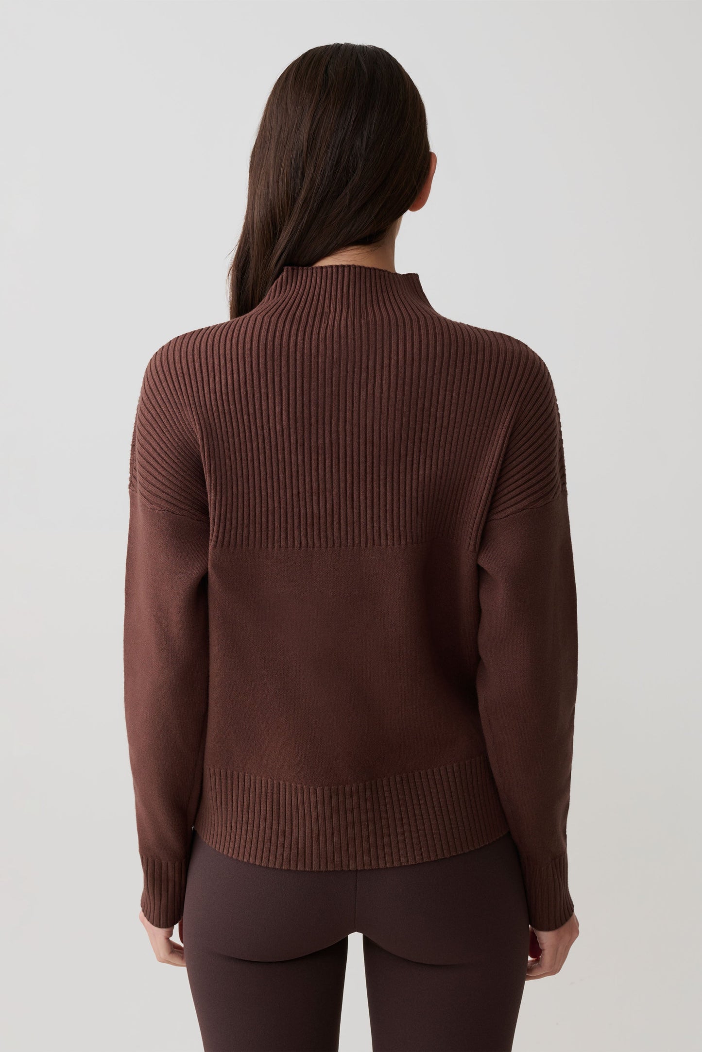 Stanley Rippstrick Hoher Kragen Pullover - Schokolade