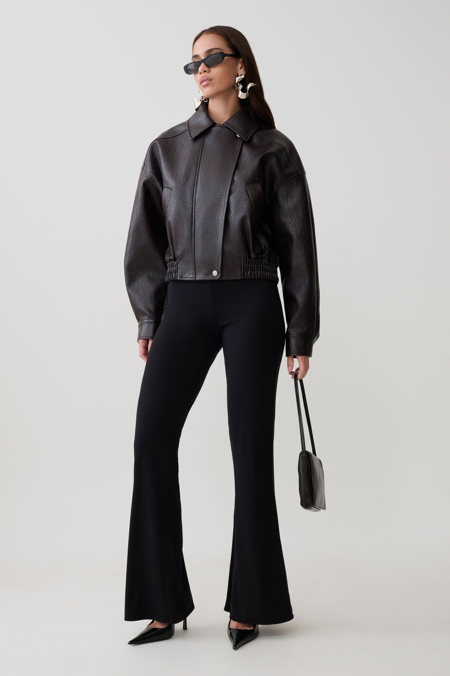 Jemma Flare Leg Pants - Schwarz
