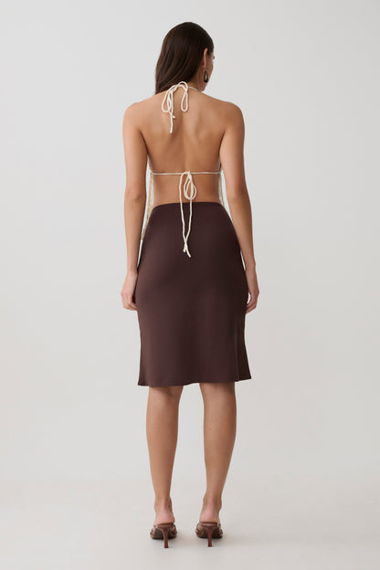 Ambrose Spitzen-Cami-Haltertop - Elfenbein