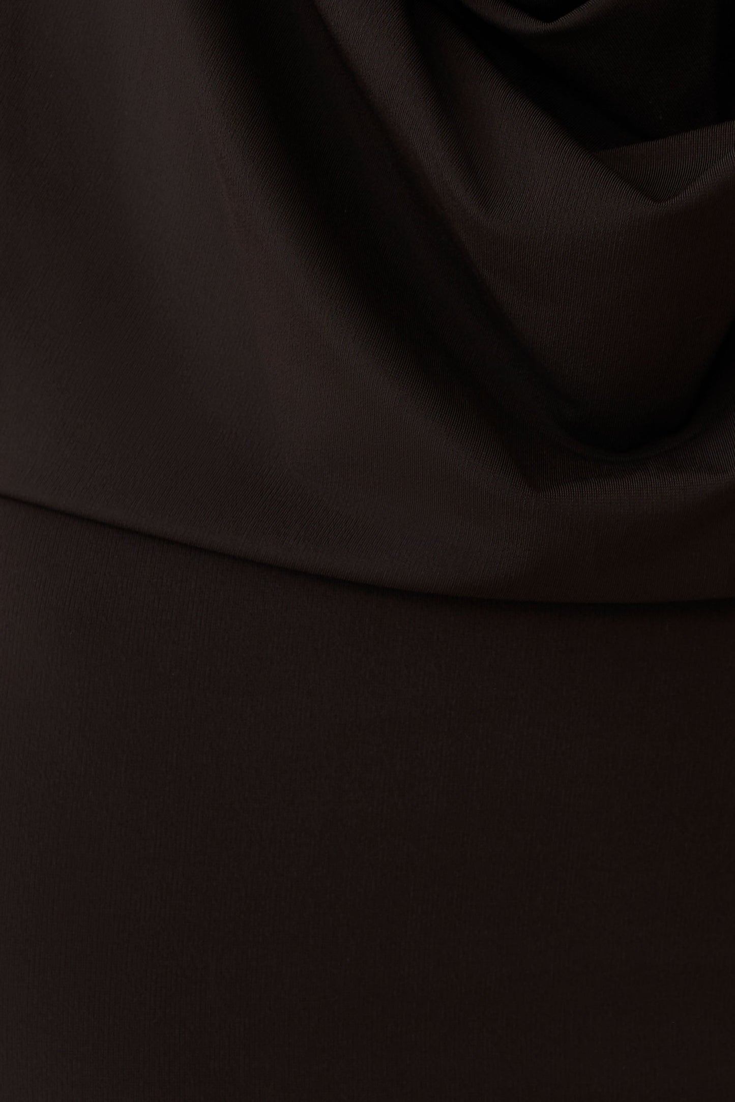 Soleia Cowl Drape Shirt Kleid - Bittere Schokolade
