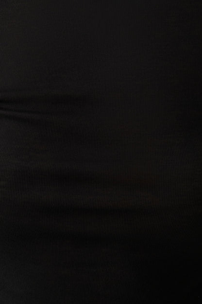 Coraline Langarm Sheer Top - Schwarz