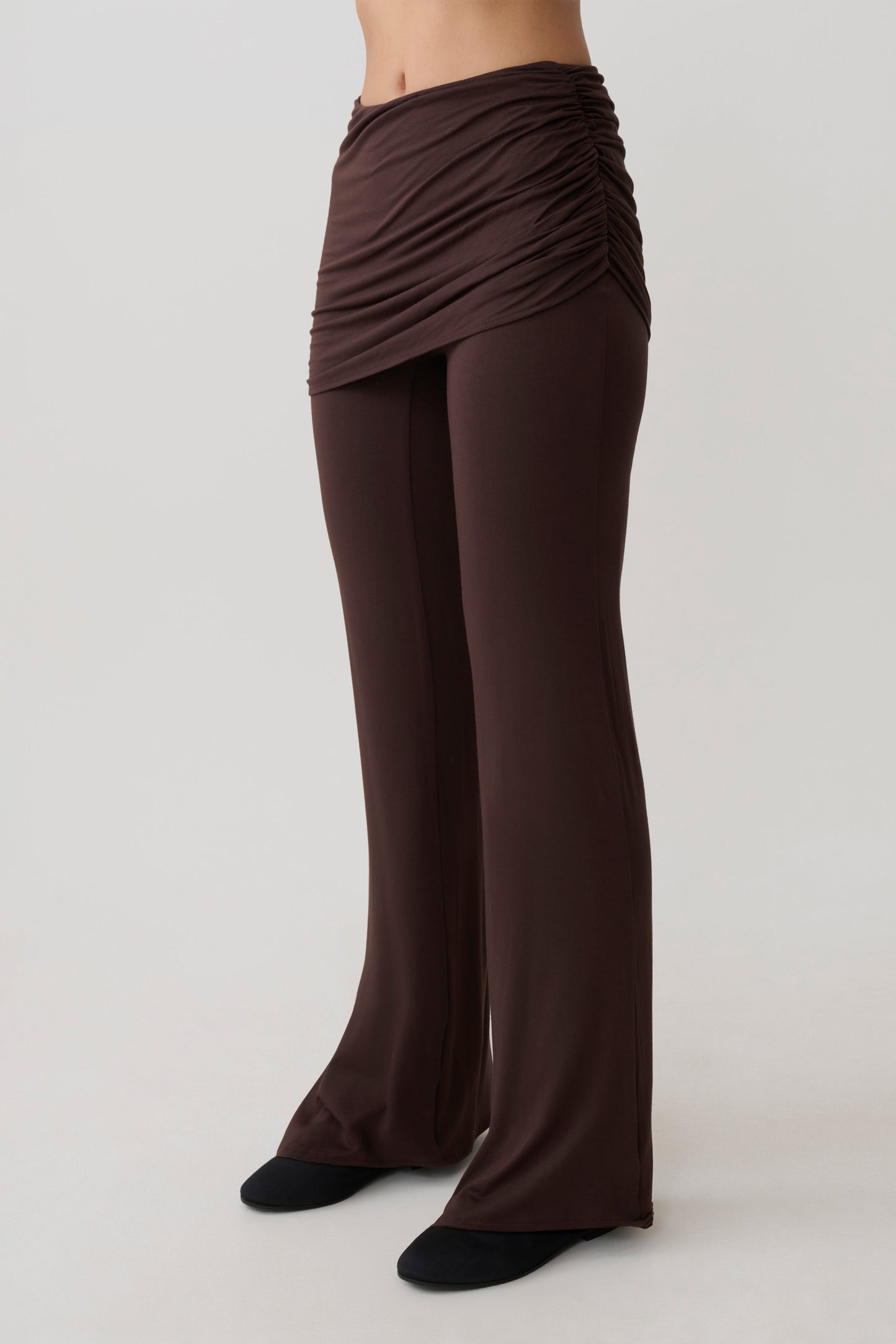 Keaton Modal Straight Leg Overlay Hose - Espresso