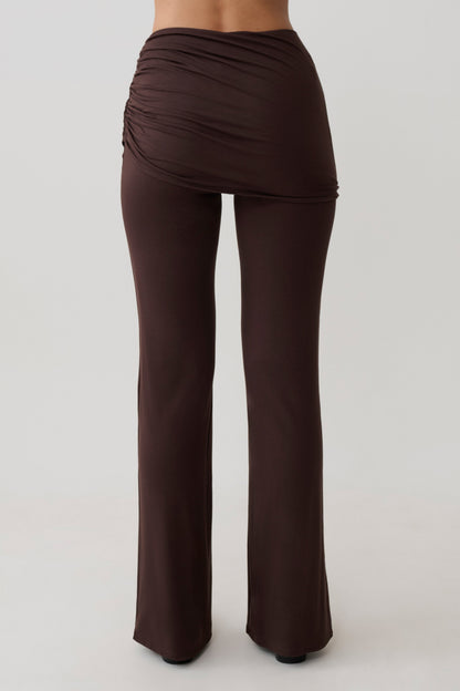 Keaton Modal Straight Leg Overlay Hose - Espresso