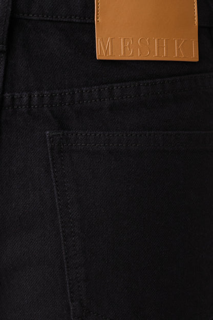 Bobby Oversized Jeans mit vorderer Falte - Schwarz