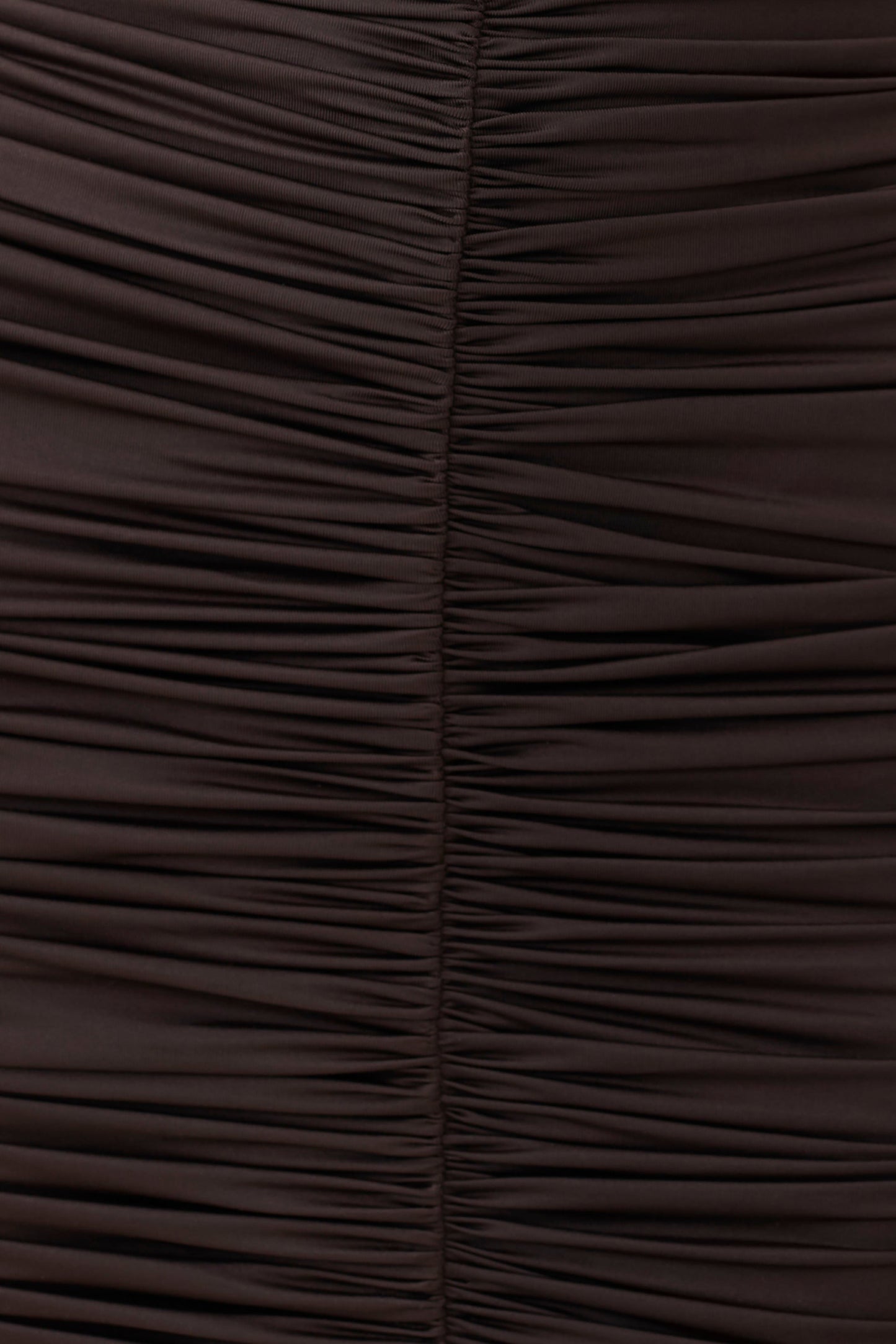 Alphine Gathered Kurzarm-Minikleid - Schokolade