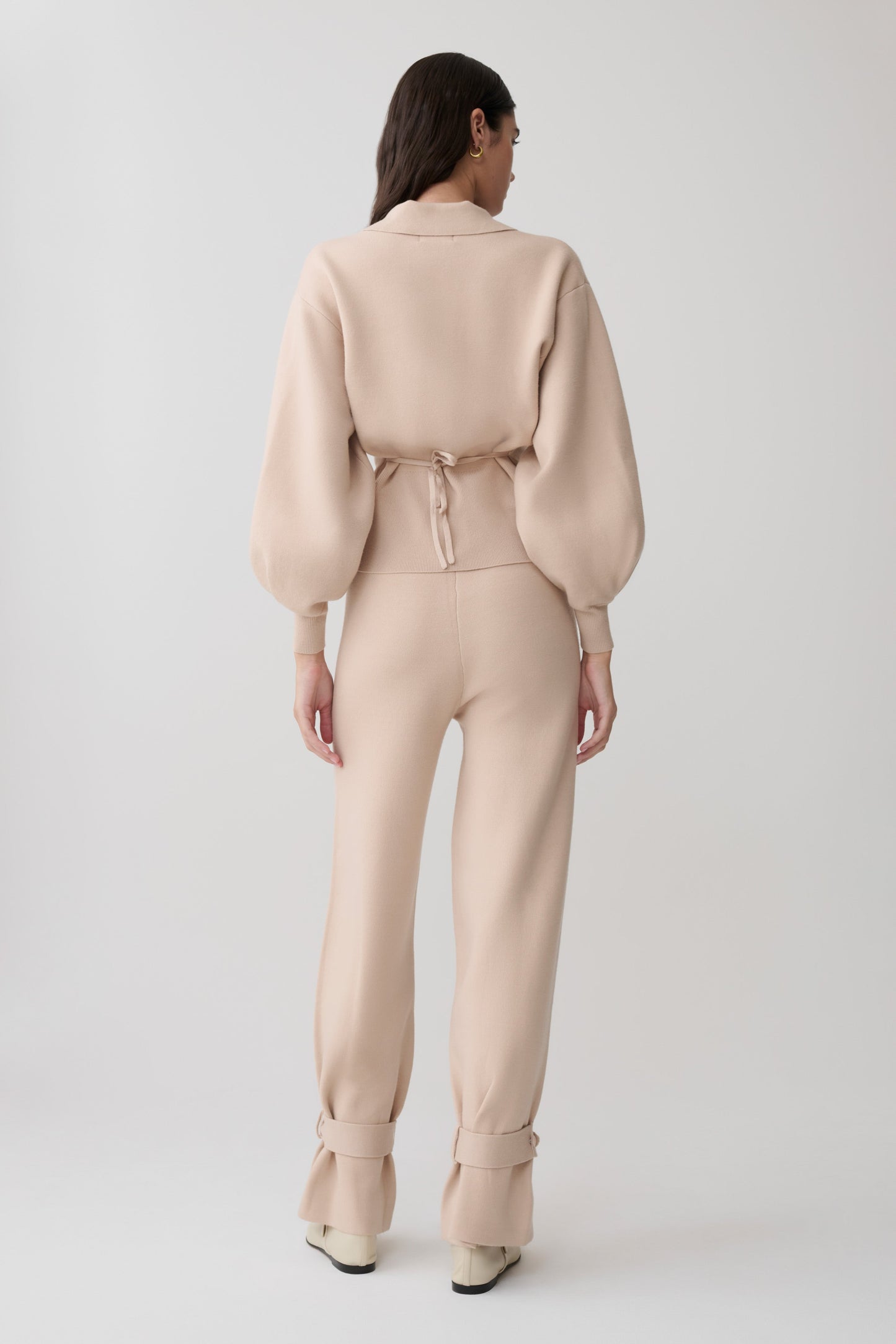 Blaine Strickbundweite Hosen - Hafer Melange