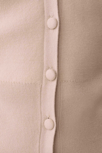 Blaine Strickblouson mit Puffärmeln - Hafer Melange