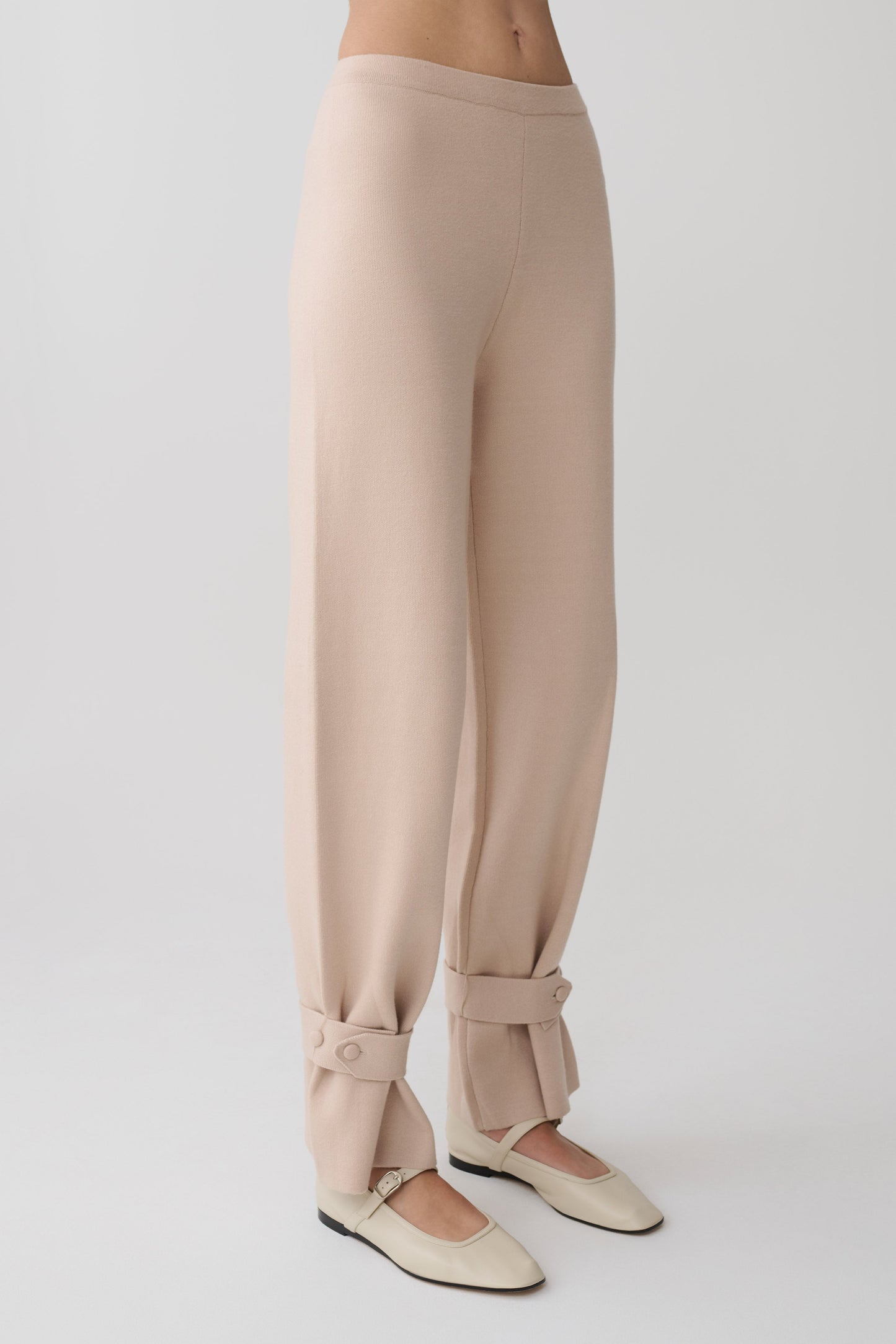 Blaine Strickbundweite Hosen - Hafer Melange