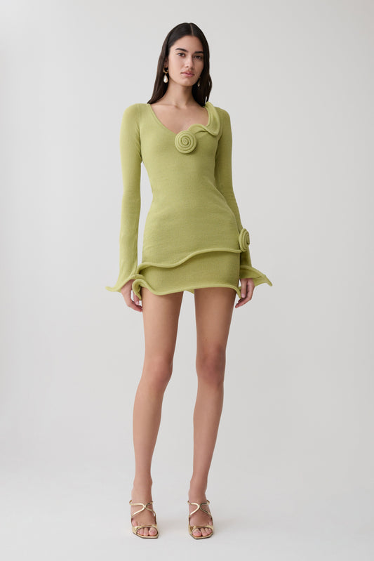 Samira Strick Mini-Kleid mit langen Ärmeln - Helloliv