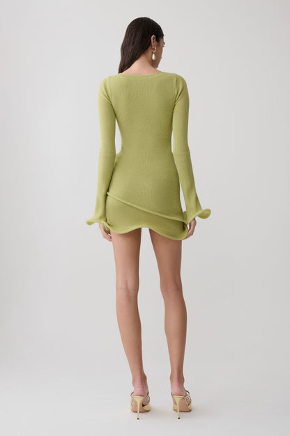 Samira Strick Mini-Kleid mit langen Ärmeln - Helloliv