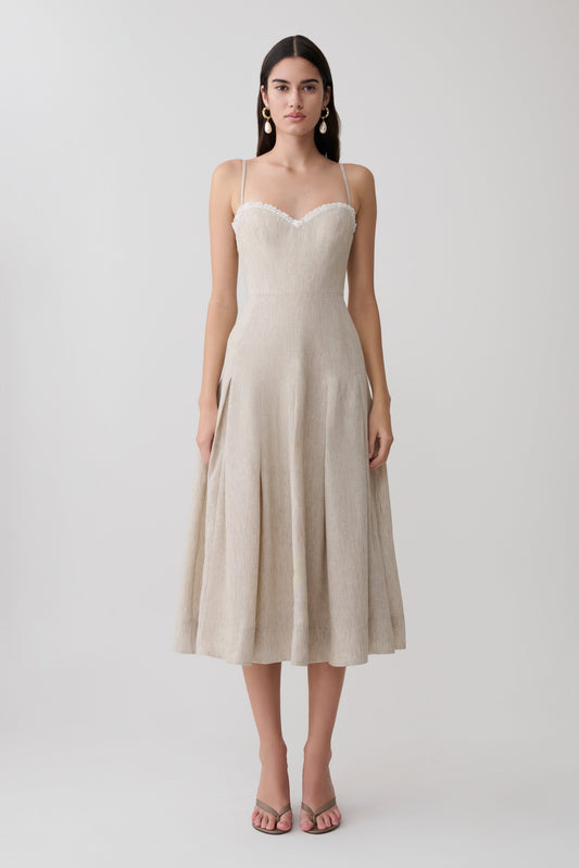 Taylor Midi Kleid - Natur