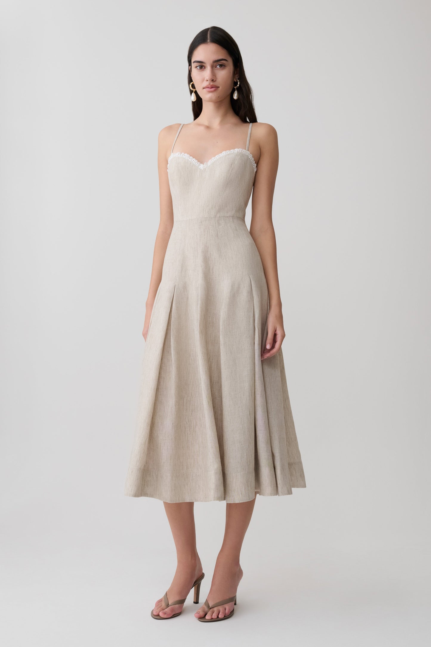 Taylor Midi Kleid - Natur