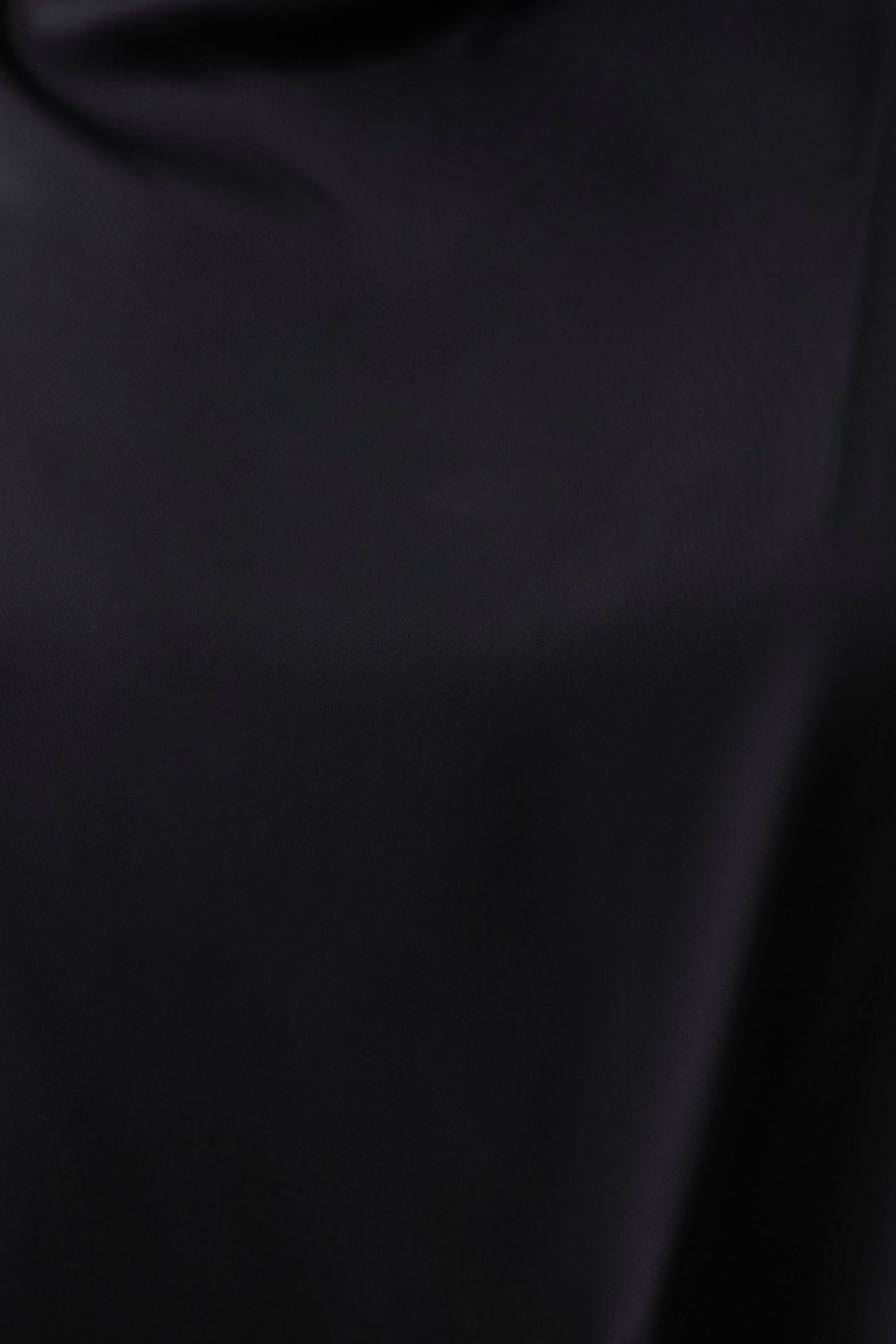 Sydney Asymmetrisches Satin Haltertop - Schwarz