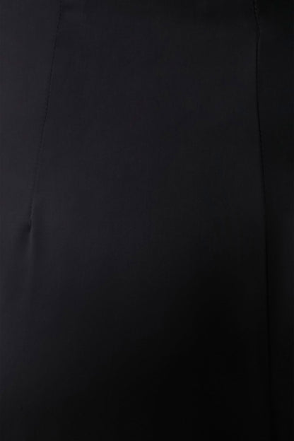 Sydney Gerade Bein Satinhose - Schwarz