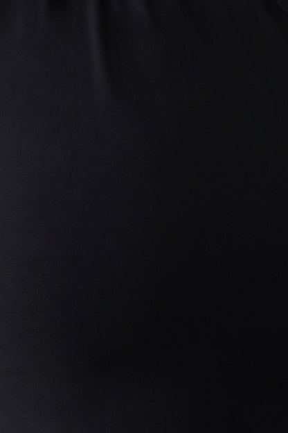 Jemma Ein-Schulter-Bindung Midi Kleid - Schwarz
