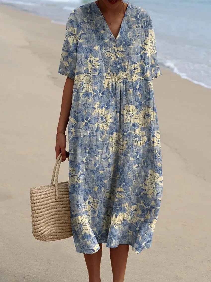 Van Elst Mode® | Sommerliches Blumenmuster Kleid