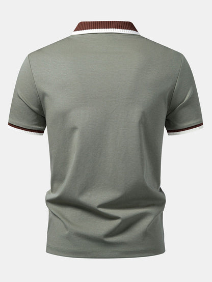 Kontrastbesatz Polo & Slim Fit Tapered Hose