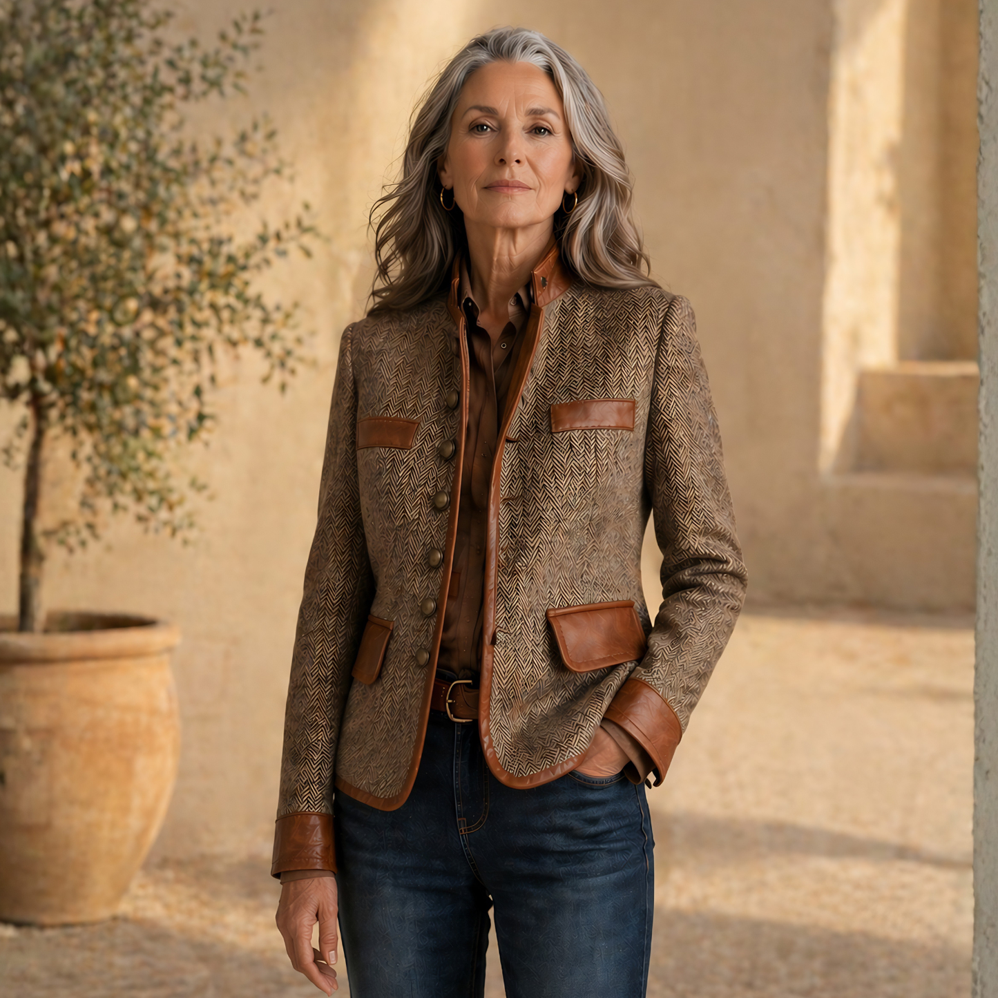 Lorisse - stilvolle strukturierte Jacke