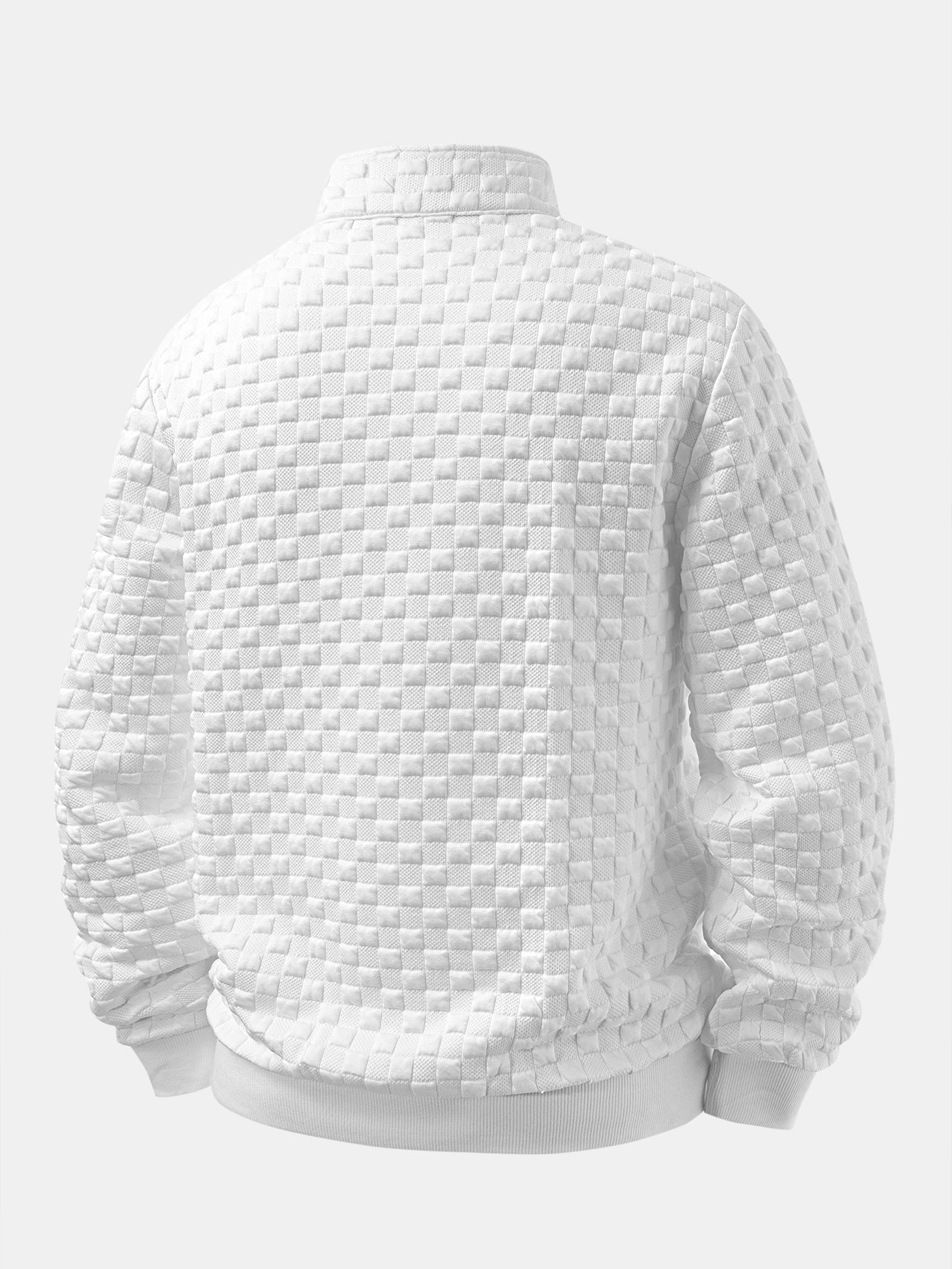 Schachbrett Jacquard Quarter Zip Sweatshirt & Jogginghosen