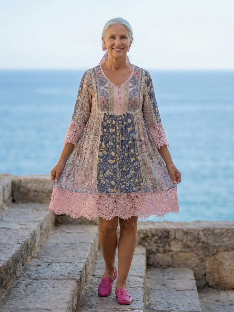 Willa | Vintage Sommerkleid mit Spitzen-Details