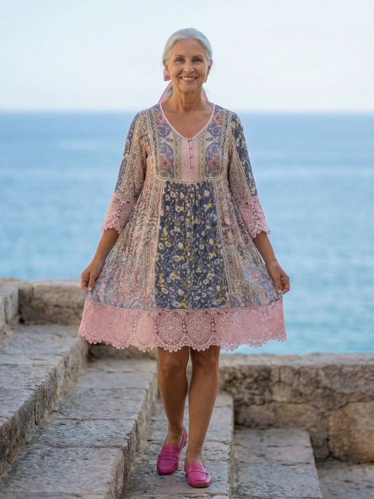 Willa | Vintage Sommerkleid mit Spitzen-Details