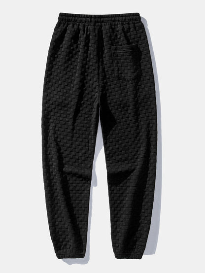 Schachbrett Jacquard Quarter Zip Sweatshirt & Jogginghosen