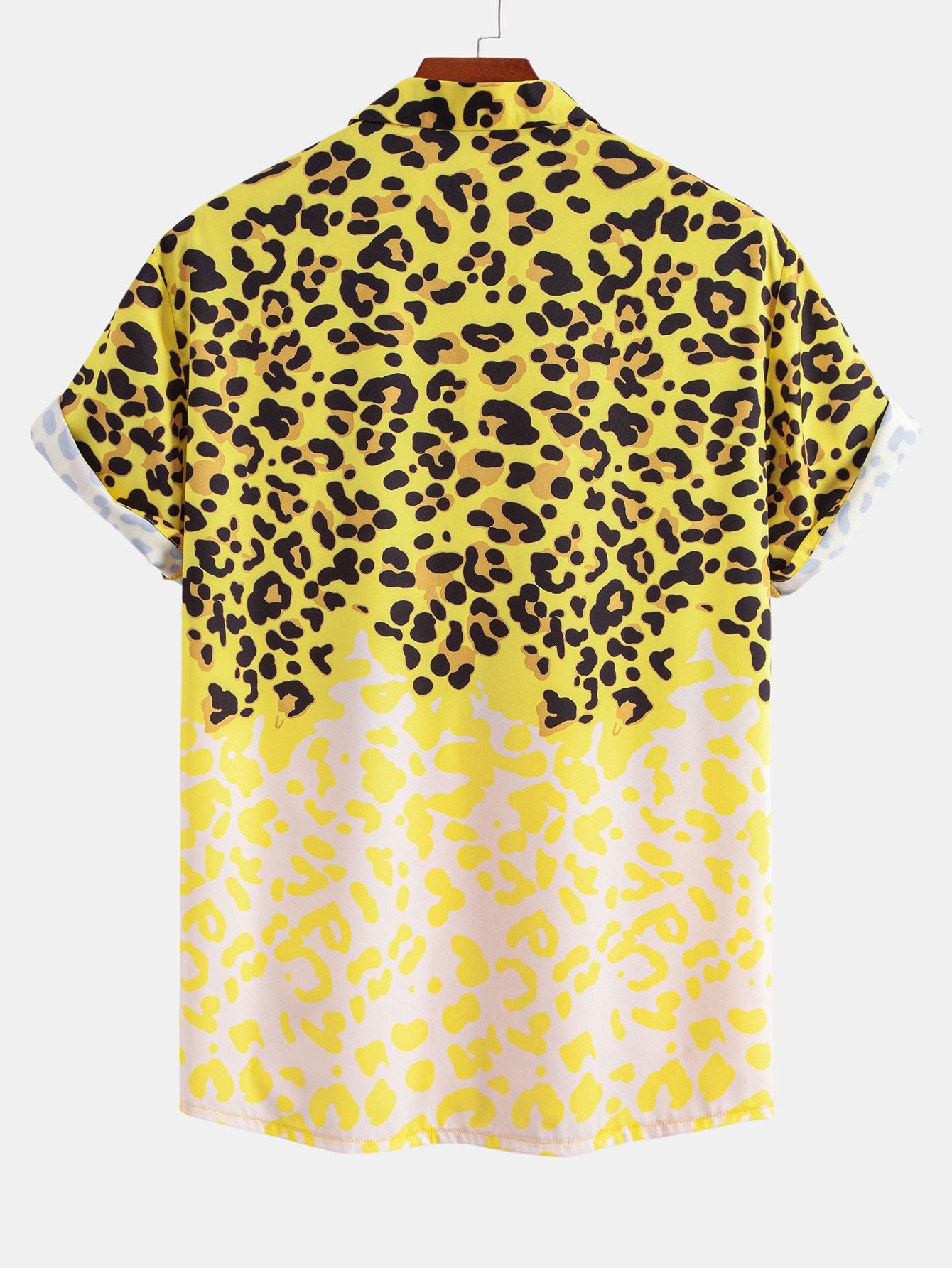 Leopardenmuster Button-Up Hemd & Badehose