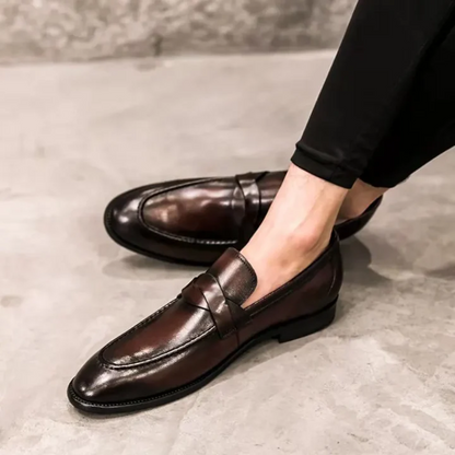 Schicke Leder Slipper