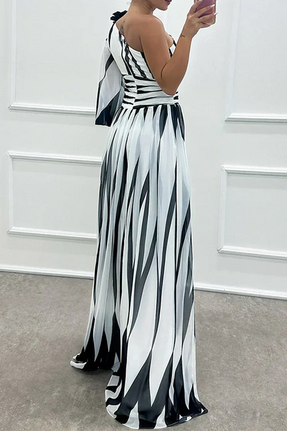 Fenna™ - Elegante Lange Kleid mit Einem Schulter