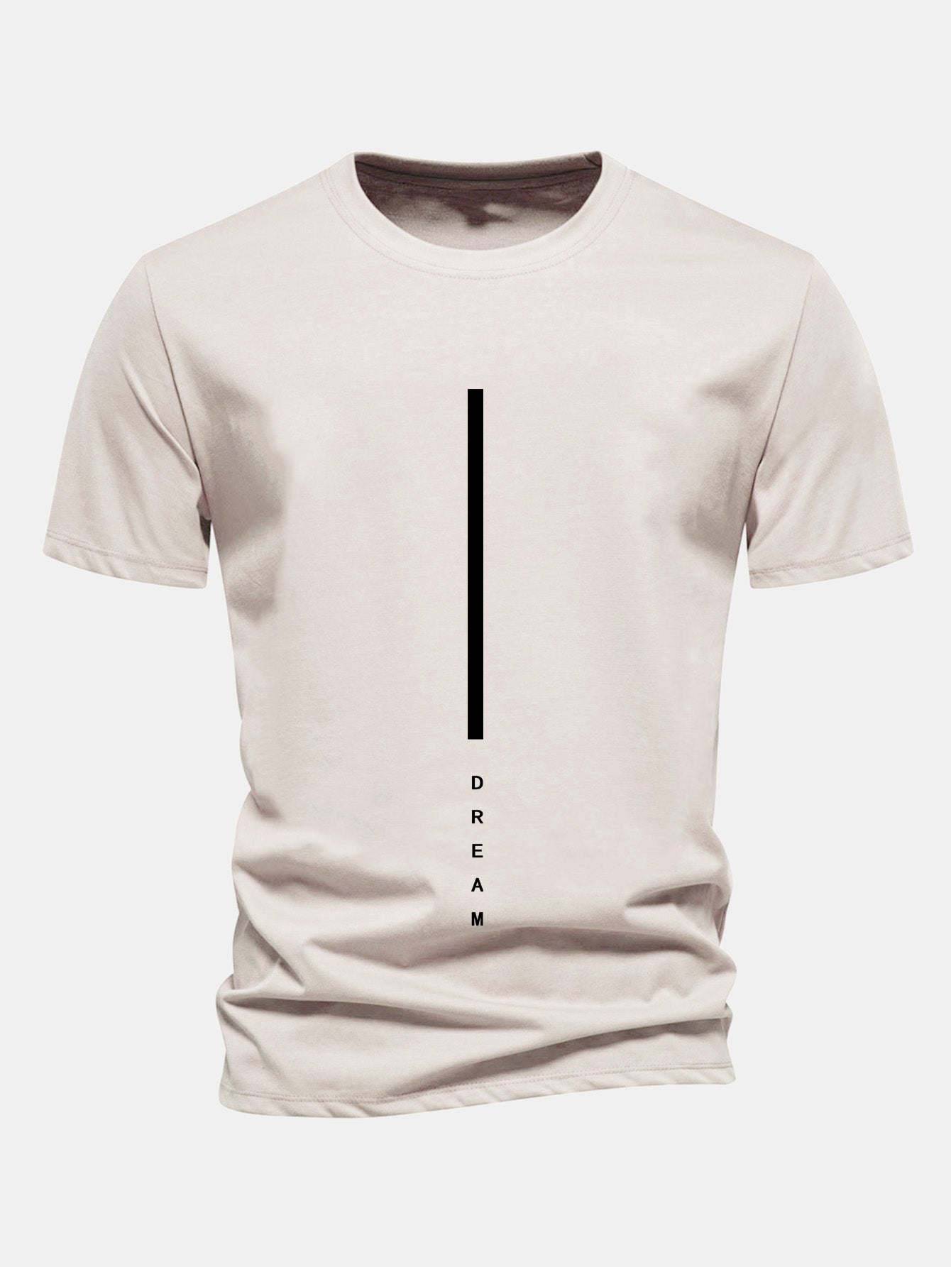 Regulär geschnittenes Traumstreifen-Print Baumwoll-T-Shirt