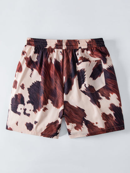 Kuhmuster Hemd mit Knöpfen & Kuhmuster 6“ Shorts