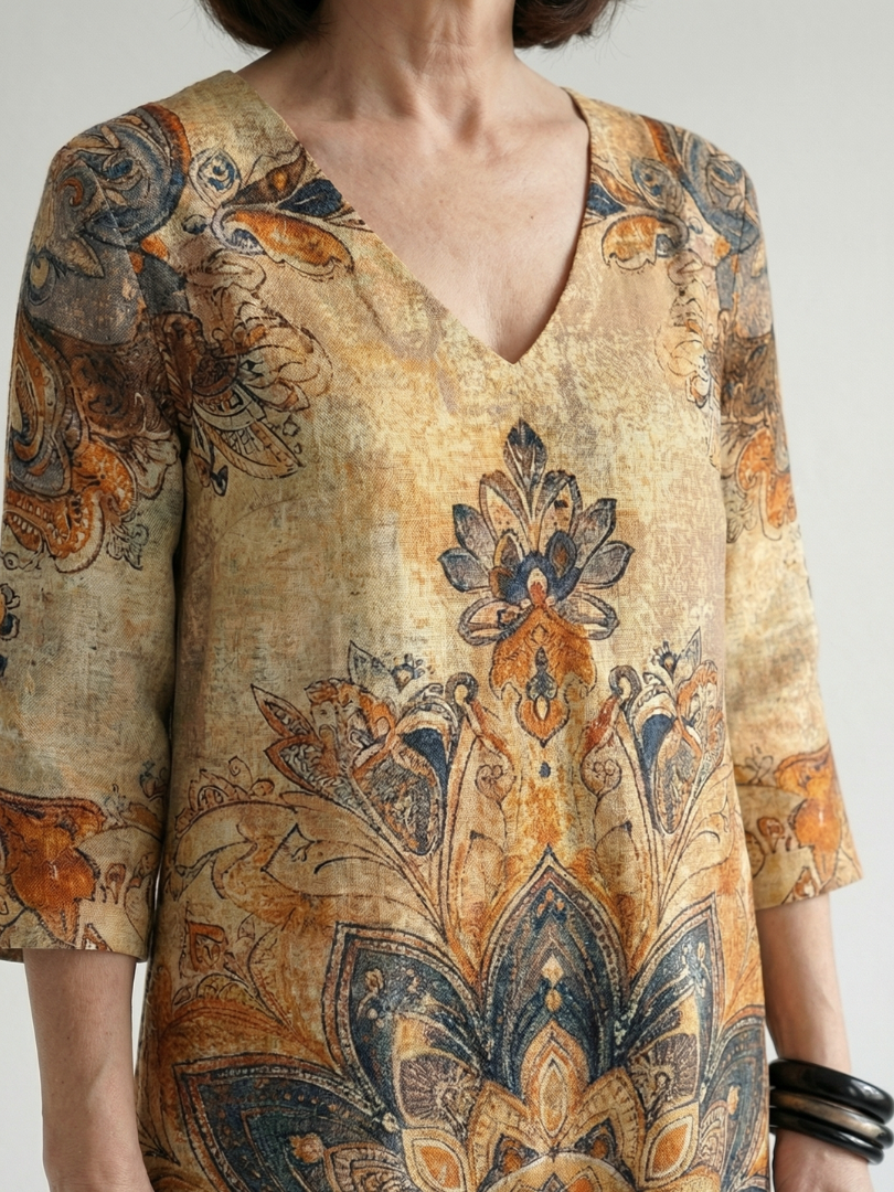 Theresa | Elegantes Blumen-Midikleid
