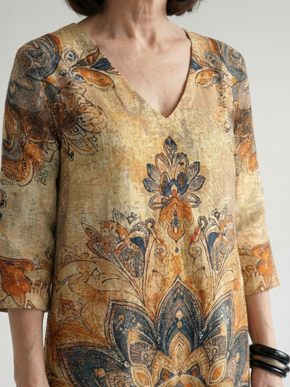 Theresa | Elegantes Blumen-Midikleid