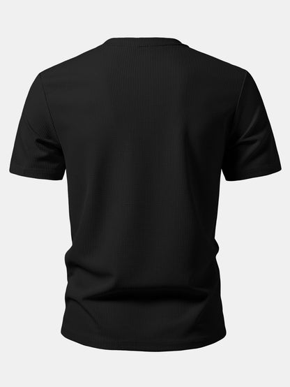 Waffel Viertel Reißverschluss T-Shirt & 2-in-1 Waffel 7″ Shorts