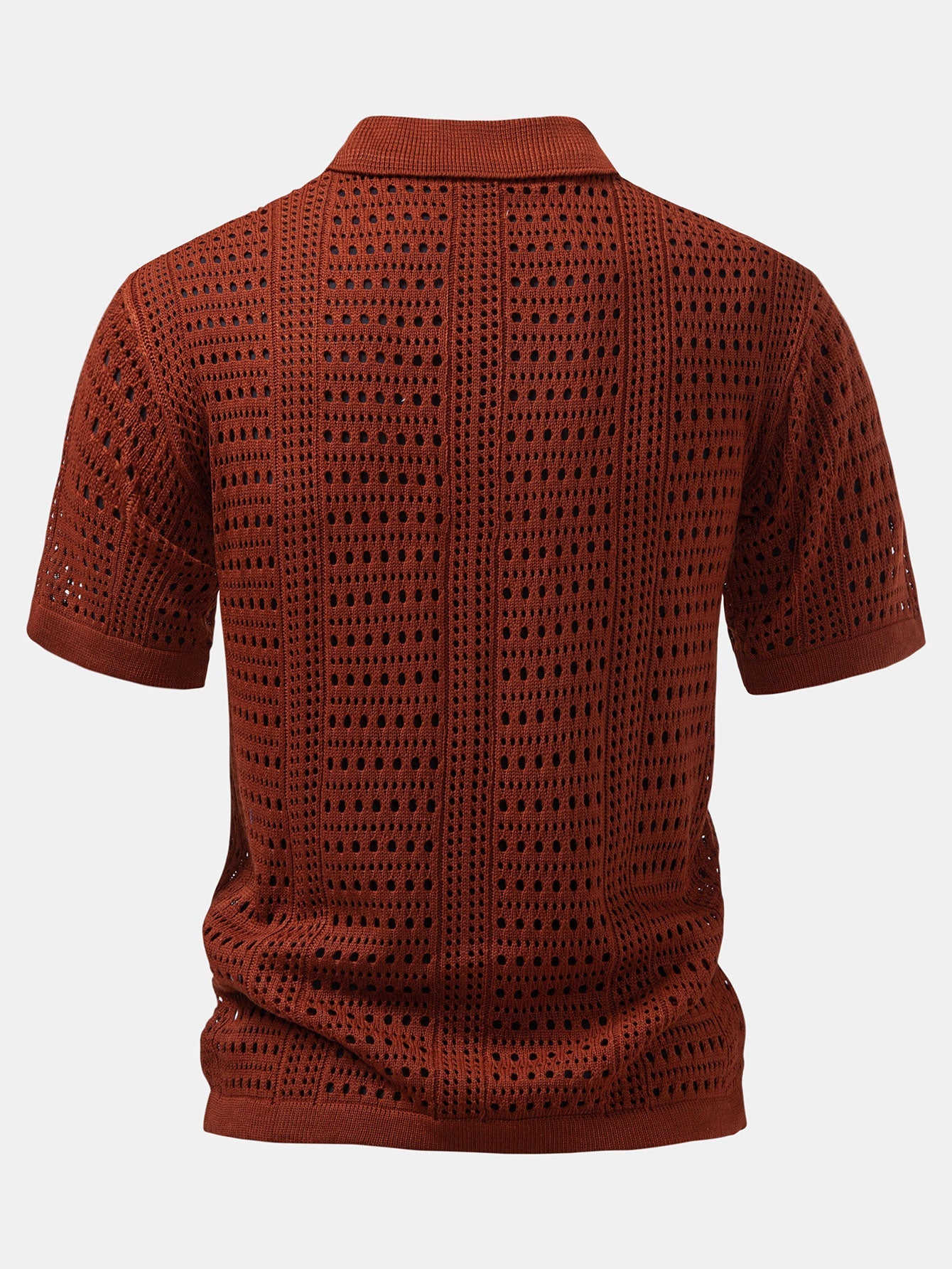 Häkel V-Ausschnitt Polo-Shirt