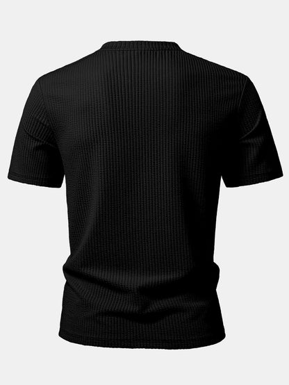 Muscle Fit Rippkragen T-Shirt & Rippdrawstring 7" Shorts
